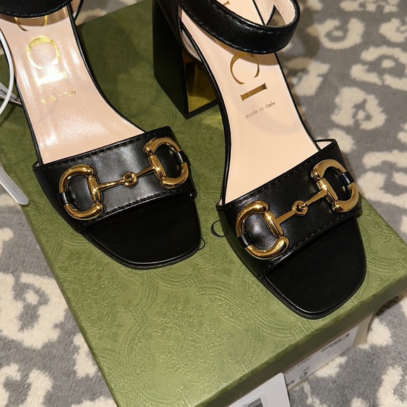 Authentic GUCCI 95mm Baby Leather Sandals W- Horsebit Authentic & NWT - Picture 6 of 17